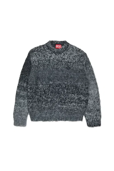 DIESEL WOOL AND ALPACA BLEND SWEATER WITH DEGRADÉ EFFECT