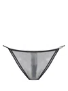 Diesel Side Insert Sheer Fabric Thin Straps In Black