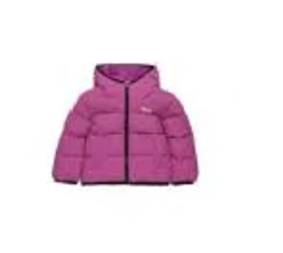 Diesel Purple Down Jacket For Baby Girl With Logo