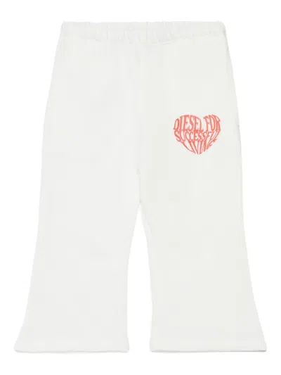 Diesel Babies' Pvavyb Heart-graphic Track Pants In White