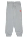 Diesel Pxgin Logo-patch Trousers In Gray