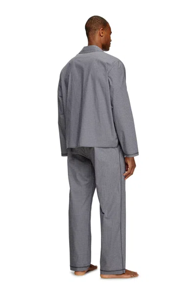 Diesel Pyjamas In Check Cotton In Gray