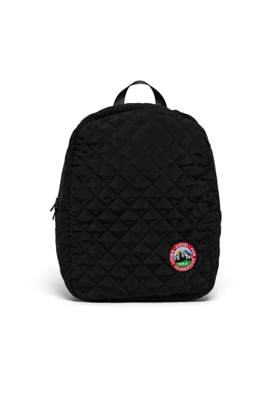Diesel Quilted Backpack With Logo In Black