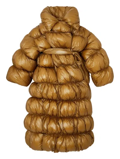 DIESEL QUILTED BELTED LONG COAT