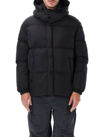 Diesel Quilted Black Puffer Jacket With Adjustable Hood