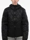 Diesel Quilted Hooded Jacket In Black