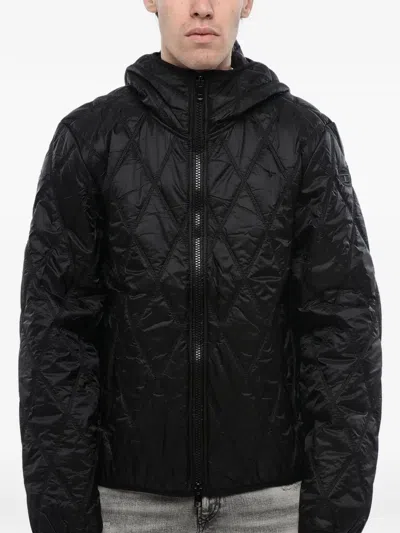 DIESEL QUILTED HOODED JACKET