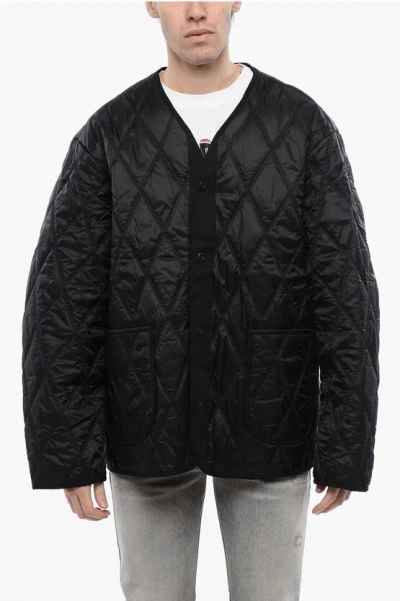 Diesel Quilted Nylon J-boy Lightweight Jacket In Black