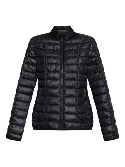 Diesel Quilted Jacket With High Collar And Pockets In Black