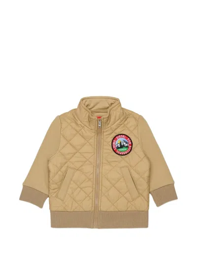 Diesel Babies' Quilted Zip-up Jacket In Multi