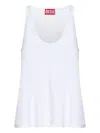 Diesel Ribbed Tank With Oval D In White