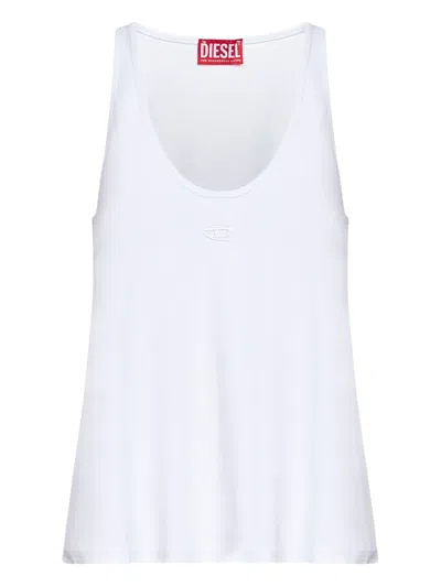 DIESEL LOGO-EMBROIDERED TANK TOP