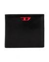 Diesel Rave Bi-fold Coin S Woman Wallet Black Size - Cow Leather In Black