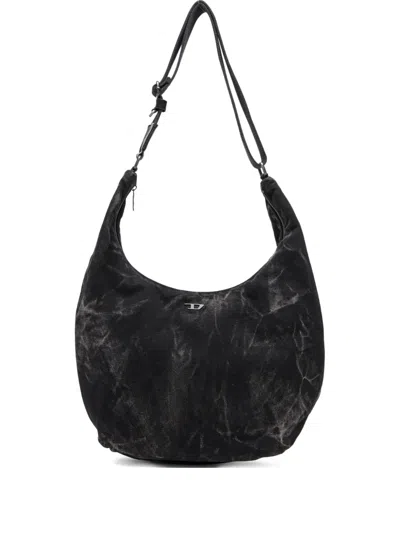 Diesel Rave Shoulder Bag In Black