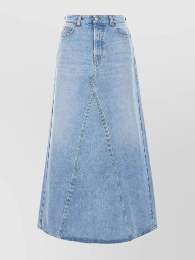 DIESEL RAW EDGES A-LINE DENIM SKIRT
