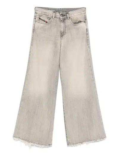 Diesel Raw-hem Jeans In Gray