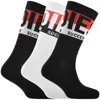 Diesel Ray 3 Pack Crew Socks In Multi