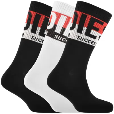 Diesel Ray 3 Pack Crew Socks In Multi