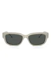 Diesel Rectangle-frame Sunglasses In White
