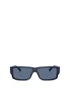 Diesel Rectangle Sunglasses In Blu