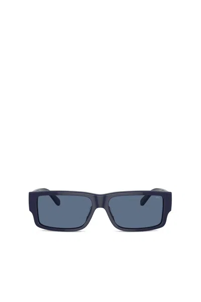 Diesel Rectangle Sunglasses In Blu