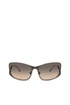 Diesel Rectangle Sunglasses In Brown