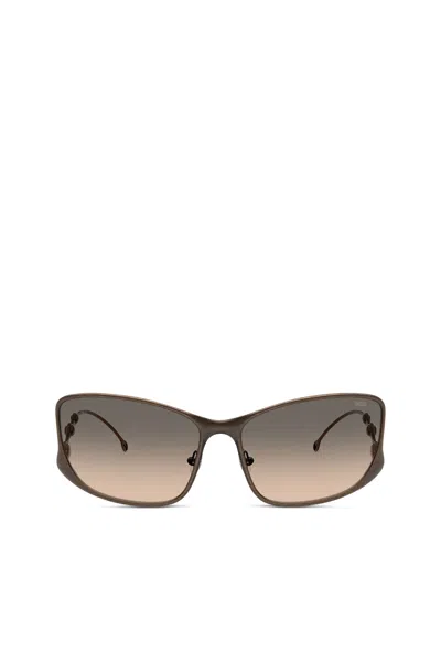 Diesel Rectangle Sunglasses In Brown