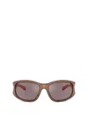 Diesel Rectangle Sunglasses In Brown