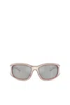 Diesel Rectangular Sunglasses In Gray