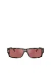 Diesel Rectangle Sunglasses In Red