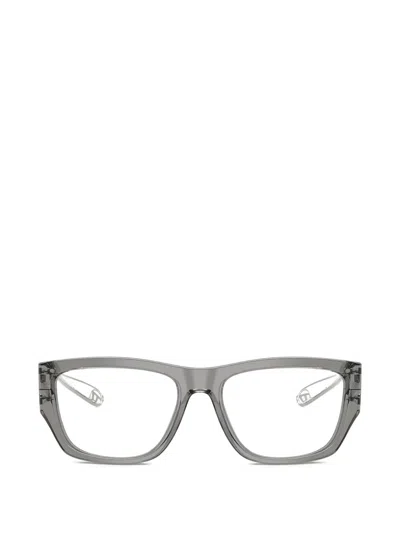 Diesel Rectangle-frame Glasses In Gray