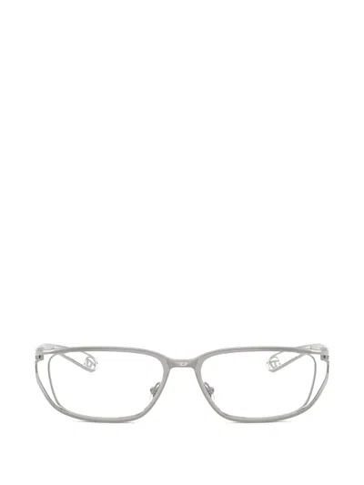 Diesel Rectangle-frame Glasses In Silver