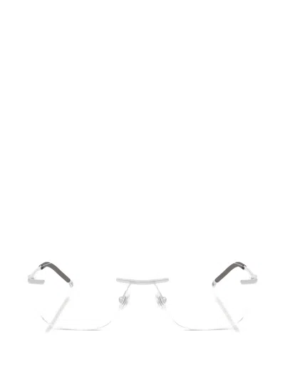 Diesel Rectangle-frame Glasses In Silver