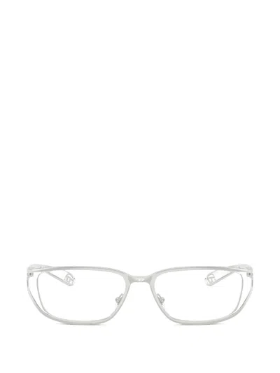Diesel Rectangle-frame Glasses In Silver