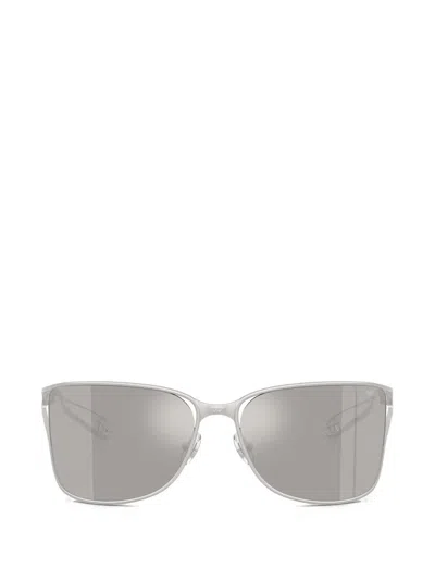 Diesel Rectangle-frame Sunglasses In Silver