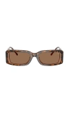 Diesel Rectangular Sunglasses In Brown