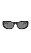Diesel Rectangular Sunglasses In Black