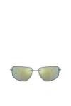 Diesel Occhiale In Acetato Con Forma Rettangolare In Argento