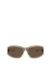 Diesel Rectangular Sunglasses In Acetate In Brown