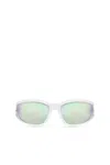 Shop Diesel Rectangular Sunglasses In Acetate In Bubble