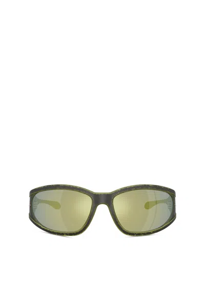 DIESEL RECTANGULAR SUNGLASSES IN ACETATE