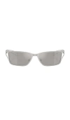 Diesel Rectangular Sunglasses In Gray