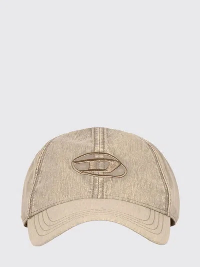 Diesel Recycled Nylon Baseball Cap With Embroidered Oval D Logo In Neutral