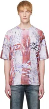 Diesel Multicolor T-shirt With Faded Logo On The Front And Back In 42aa