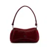 Diesel Bordeaux Synthetic Fur Shoulder Bag With Logo In Red