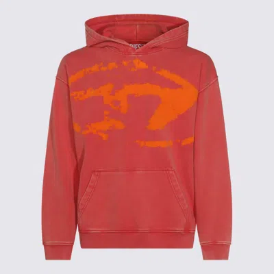 Diesel Red Cotton Sweatshirt