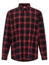Diesel Button-up Shirt With Bold Checkered Pattern In Red