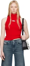 Diesel Red Top Cropped M-onervax In 42a