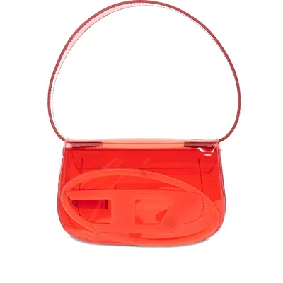 Diesel Logo Shoulder Bag In Red