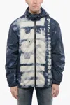 Diesel J-warrett-logo-logo Hooded Jacket In Blue